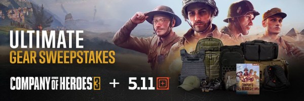 5.11 Collaborates with Sega to Celebrate the Release of Company of Heroes 3 with a Sweepstakes Prize Package   By: Editor