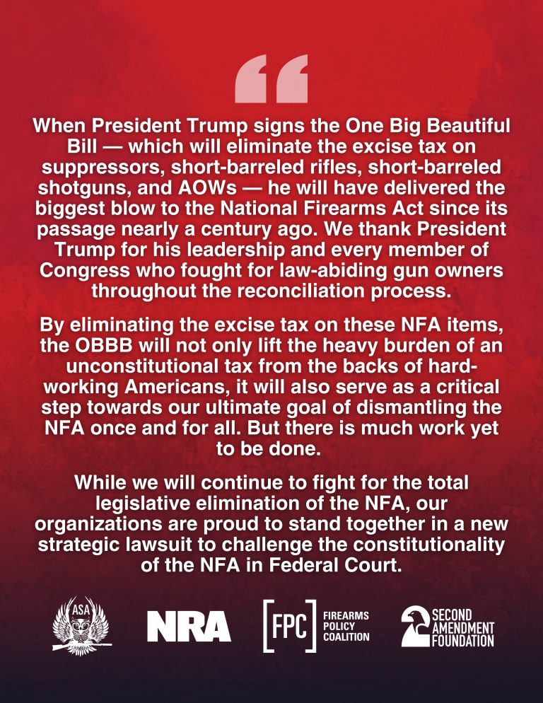 FPC, Coalition of Pro-2A Orgs to File NFA Lawsuit   By: Firearms Policy Coalition
