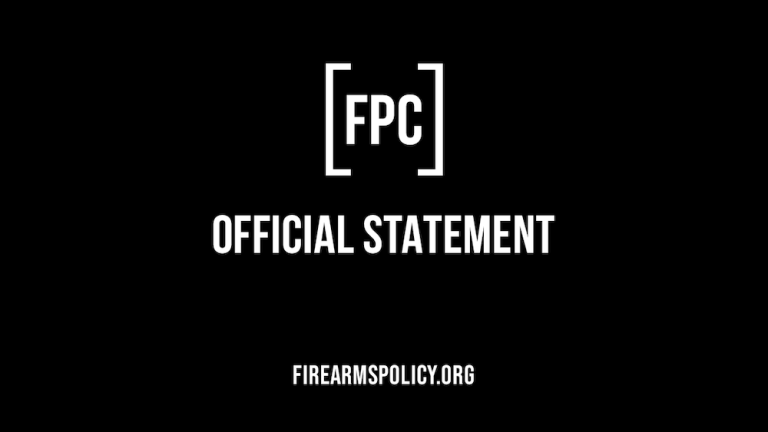 FPC Statement on Media Rumors of DOJ Policy Discussions Regarding Potential Firearm Restrictions   By: Firearms Policy Coalition