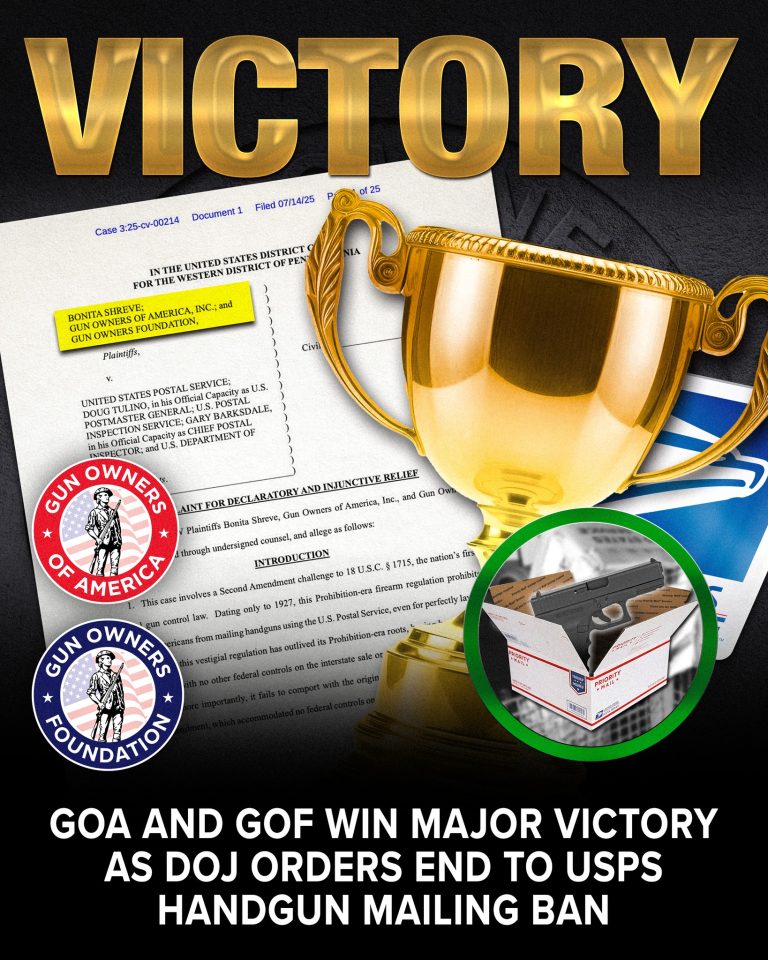 DOJ Says USPS Gun Mail Ban is Unconstitutional   By: Daniel Shaughnessy