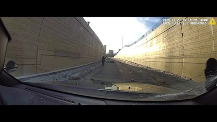 Video: Minn. officers fire through windshield during armed suspect pursuit