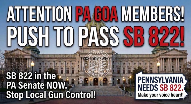 PA: SB 822 Languishes in PA Senate Local Government Committee   By: Robert Cauthon