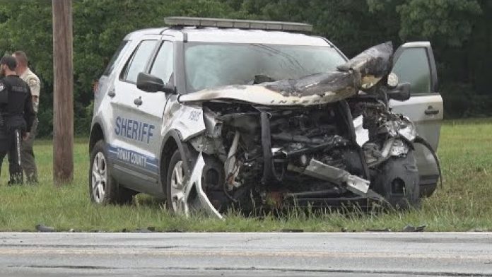 N.C. deputy pulls colleague from burning vehicle after head-on crash
