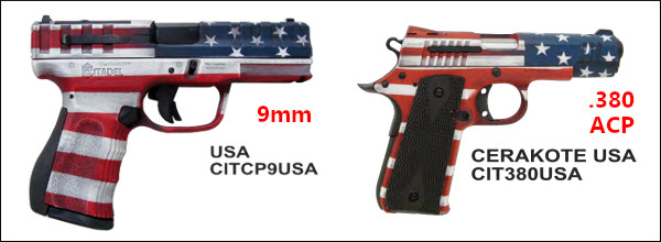 Patriotic Stars & Stripes Rifles, Pistols, and Shotguns for July 4th